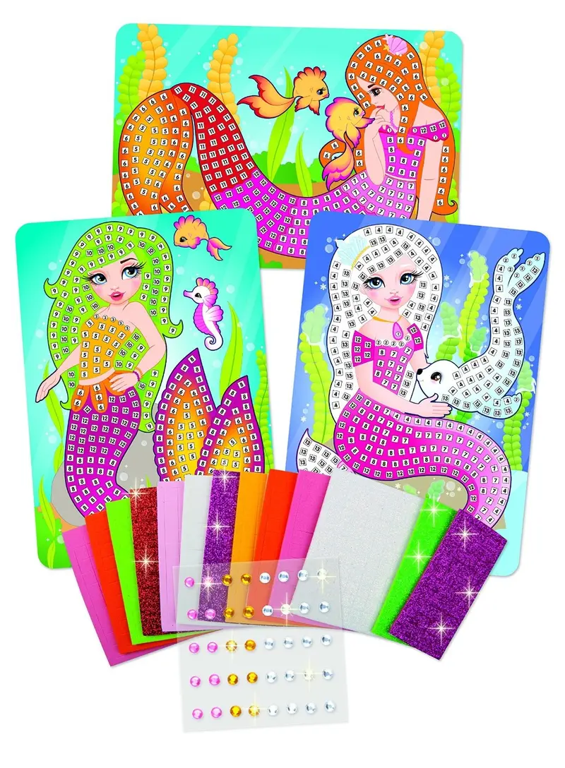Juego de mosaicos sirenas brillantes