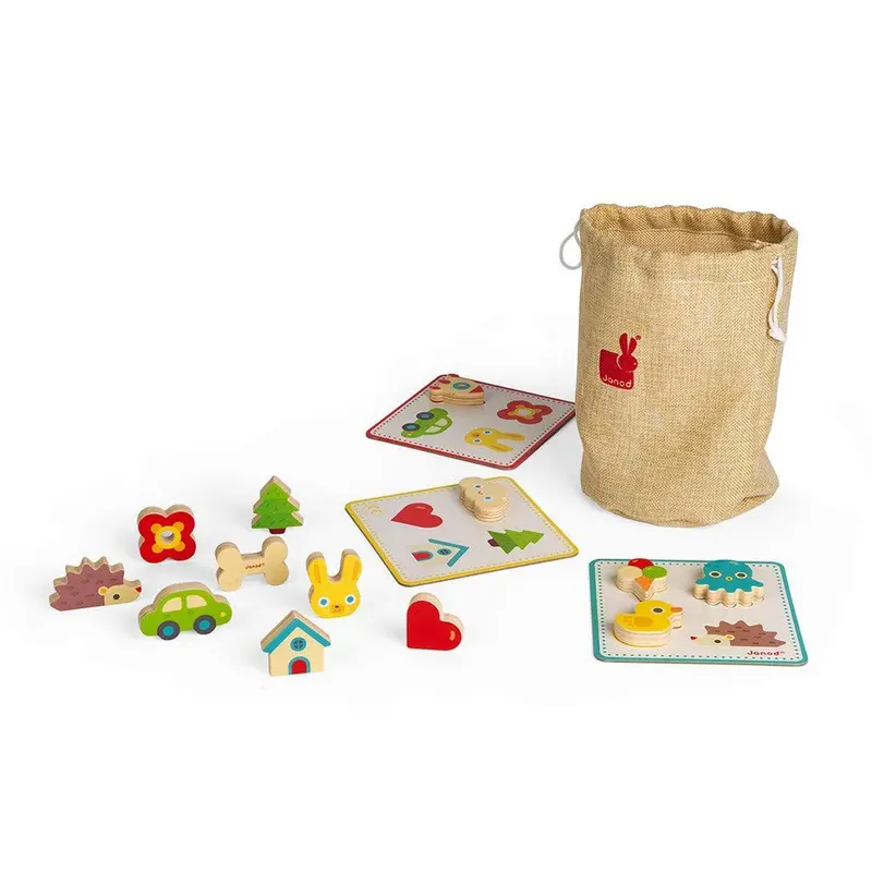 Juego de reconocimiento táctil, memory touch - janod j05318