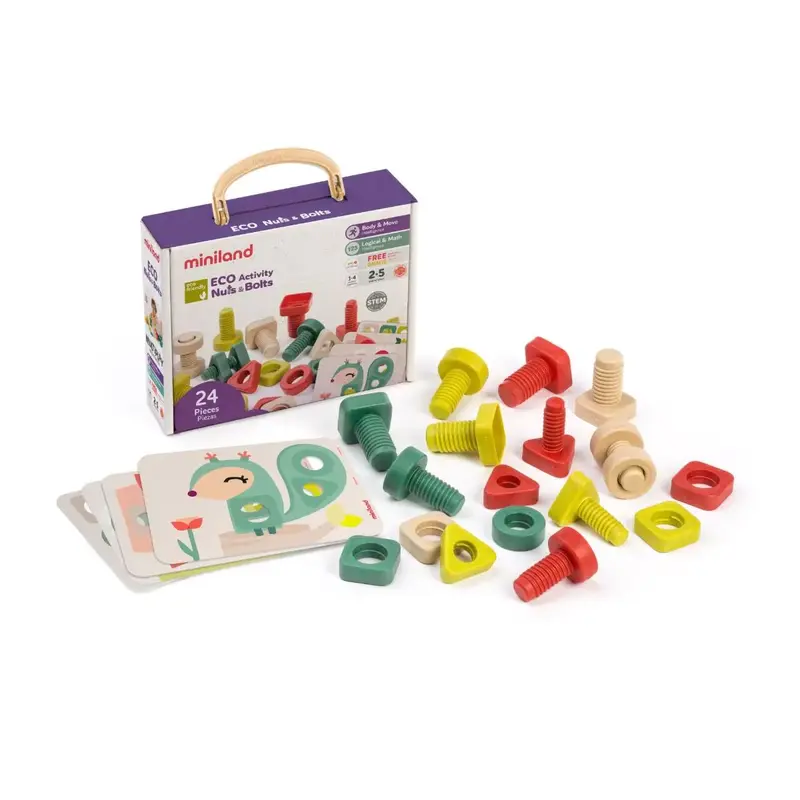 Juego de tornillos y tuercas ECO Nuts&Bolts Miniland