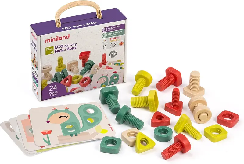 Juego de Tornillos y Tuercas ECO Nuts&Bolts - Miniland