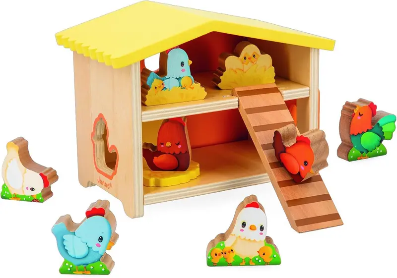 Juego educativo de Motricidad - Mi primer gallinero - Janod 03311