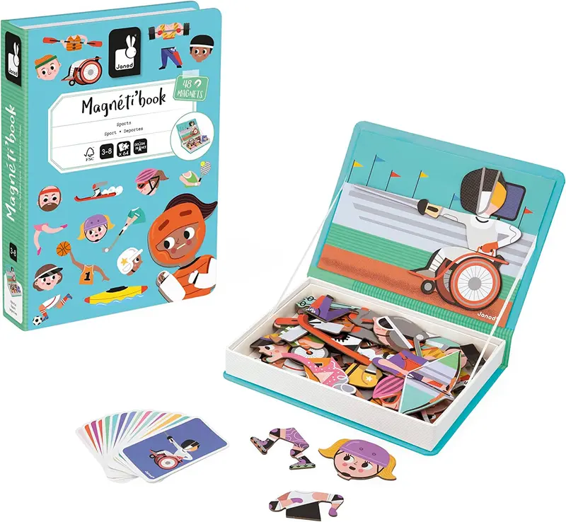 Juego educativo magnético Magnetibook Deportes - Janod J02596