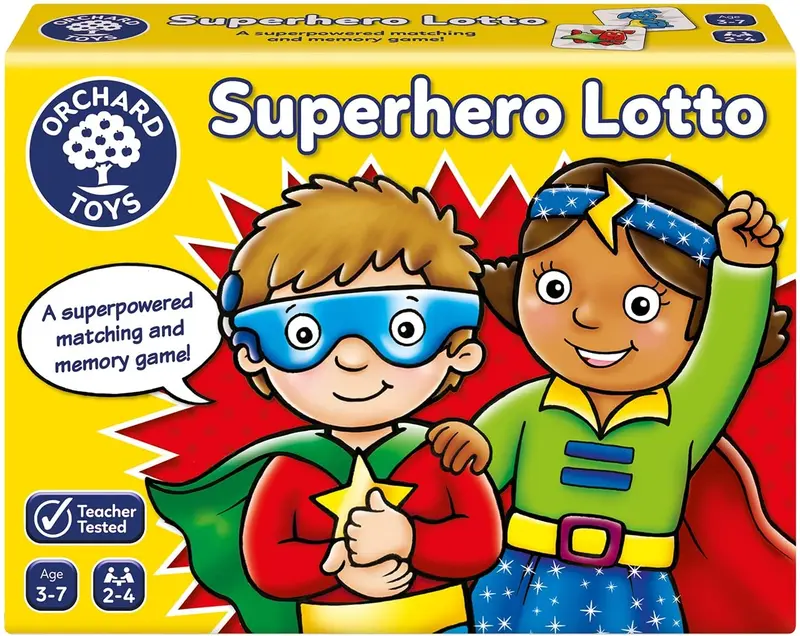 Juego loteria infantil superhero lotto - Orchard Toys XOT-065