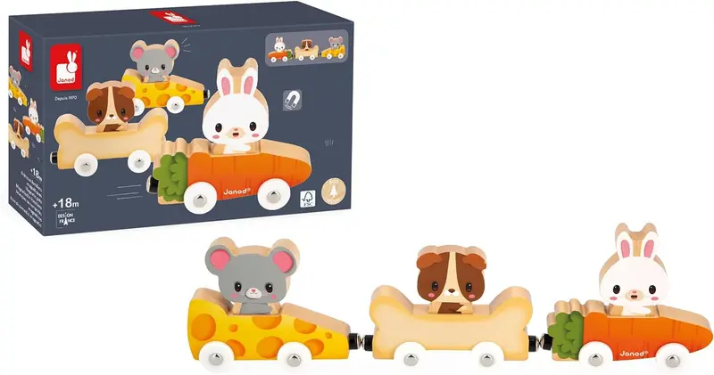 Juego Magnético Coches Mascotas - Janod 03315