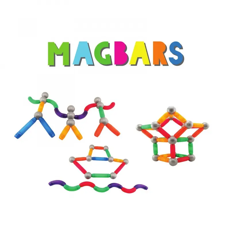 Juego magnético de construcción magbars 60 piezas - amaya sport