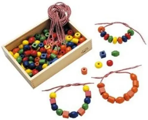 Juego Matemáticas - Enhebrar Formas - Abalorios y Cuentas - Andreu Toys
