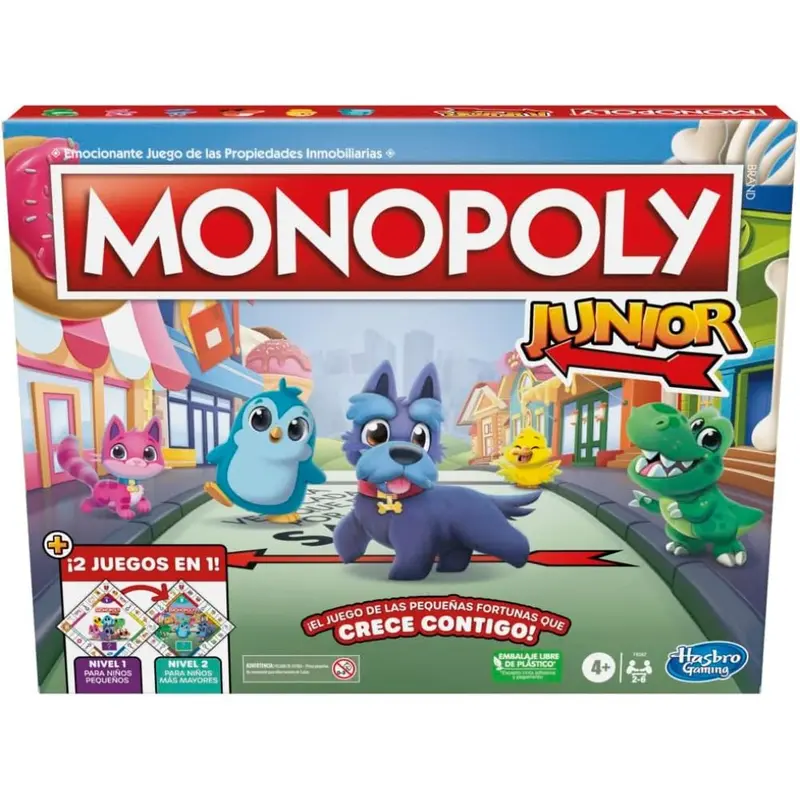 Juego Monopoly Junior 2 niveles en 1