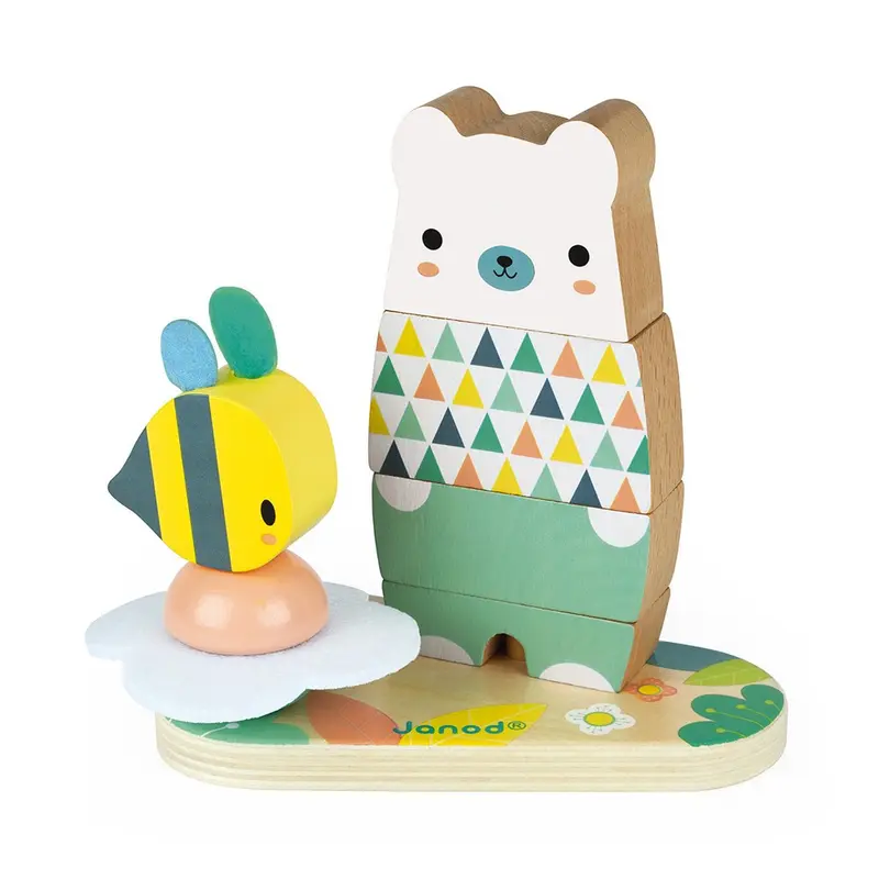 Juego para apilar osito en madera - Janod J05156
