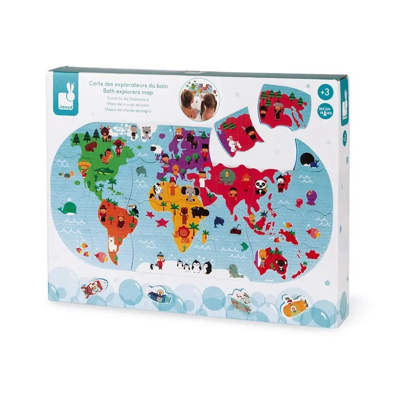 Juego para el baño mapa del mundo - Janod J04719