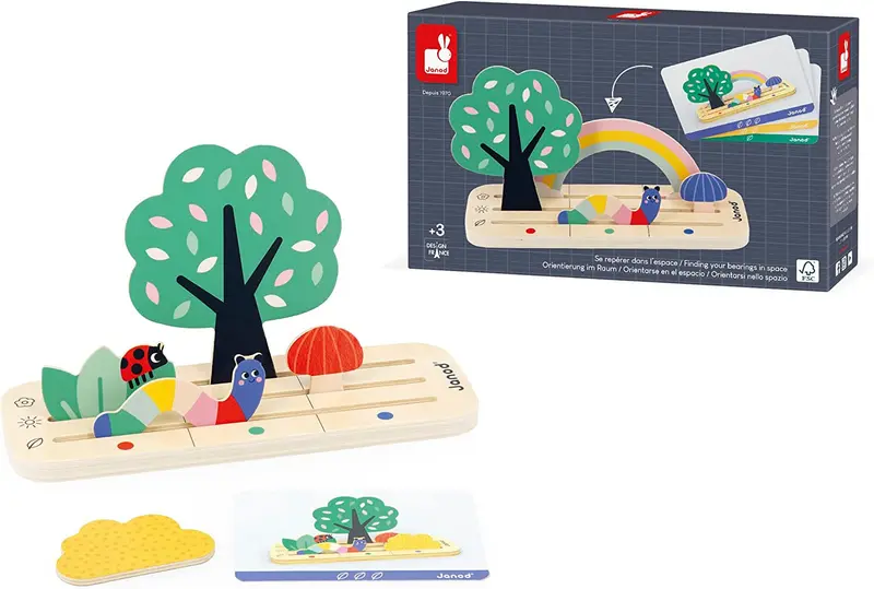 Juego pedagógico Orientarse en el espacio El Jardín - J05077