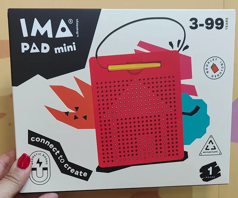 Juego Pizarra y Lápiz Magnéticos IMAPAD MINI ROJO - BRAINTOYS