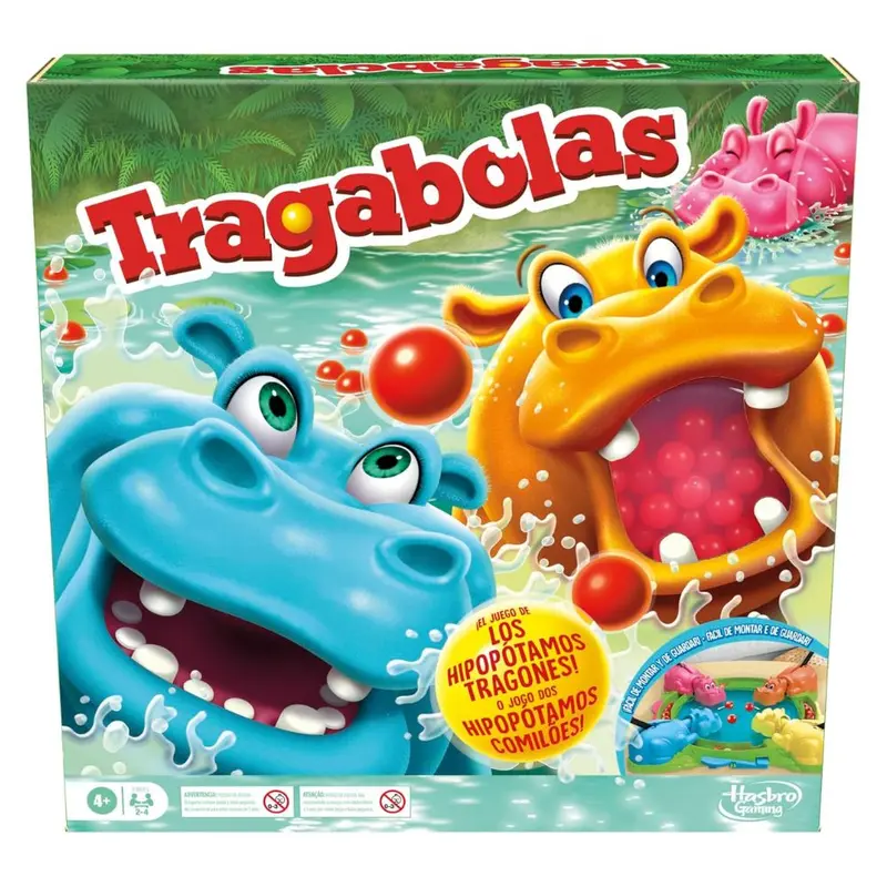 Juego Tragabolas hipopótamos comilones Hasbro