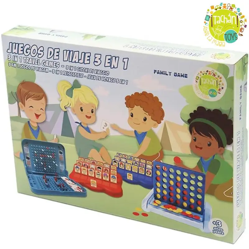 Juegos de viaje 3 en 1 Tachan