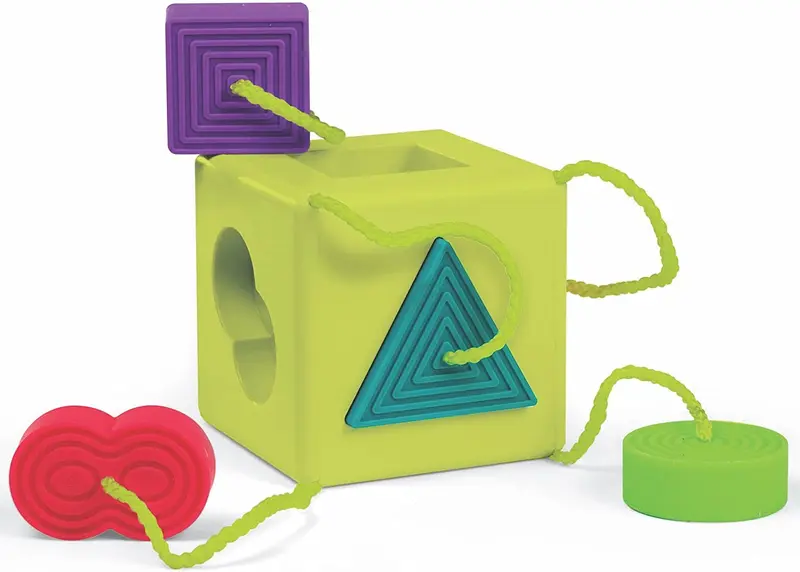 Juguete de agarre y dentición, cubo de actividades - Fat Brain Toys