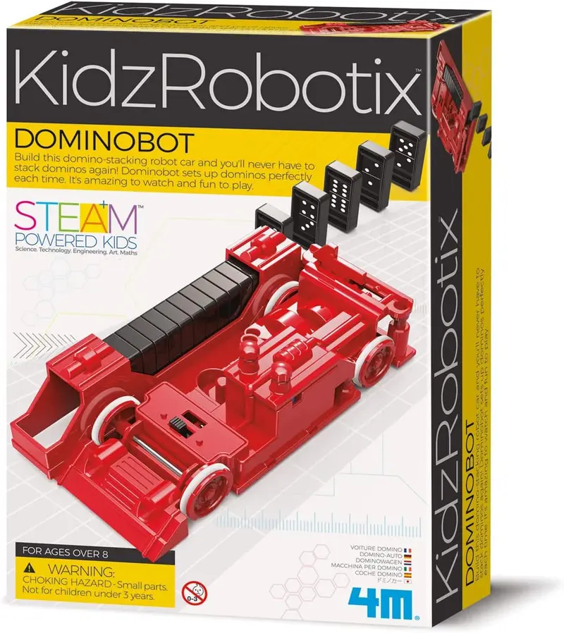 Kidroborix, kit para construir un auto robot - dominobot - 4M