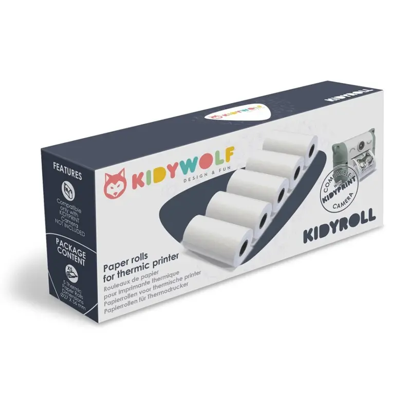 KIDYROLL Papel térmico (5 rollos)