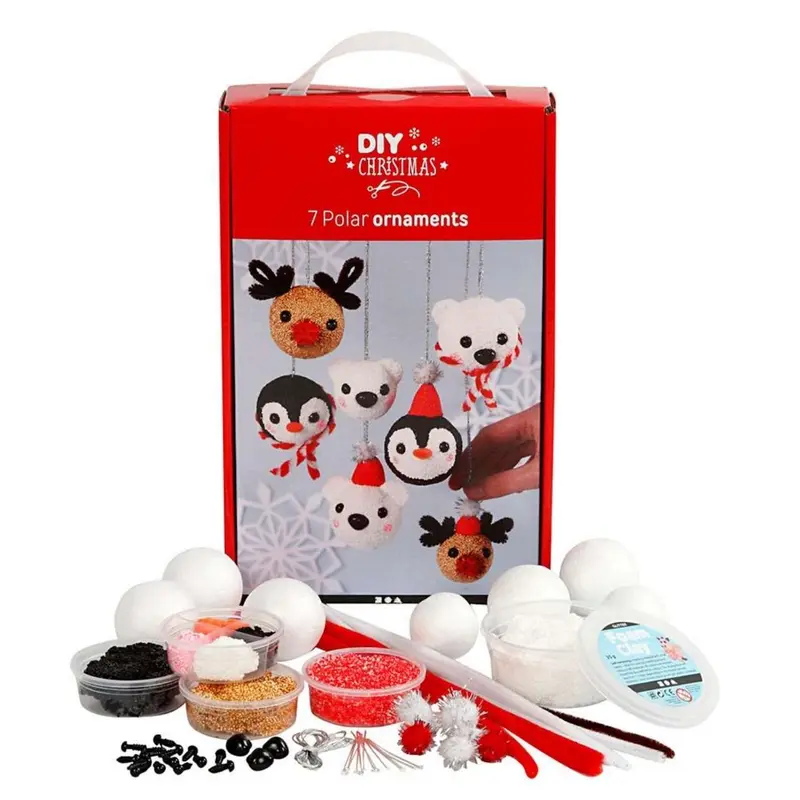 Kit crea 7 adornos polares de Navidad