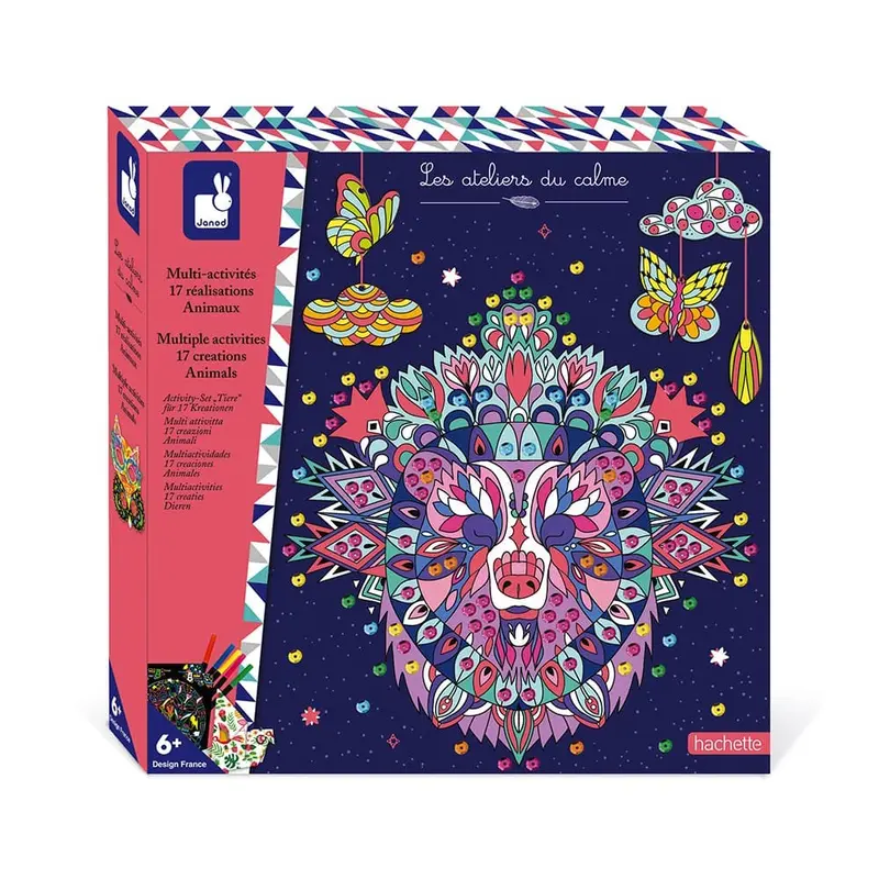Kit creativo caja multiactividades 17 obras de animales - Janod J07955