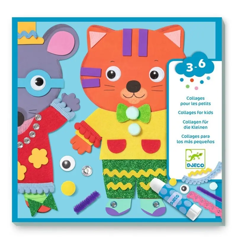 Kit de Collage Animales divertidos - Djeco