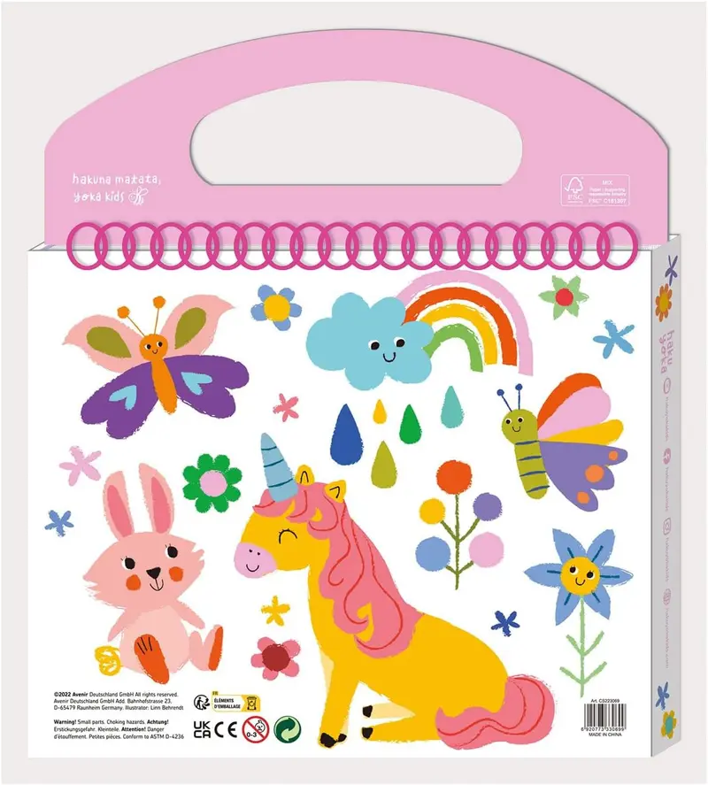Kit de Coloración Unicorn Friends Haku Yoka – Ceras y Hojas para Colorear +3 años