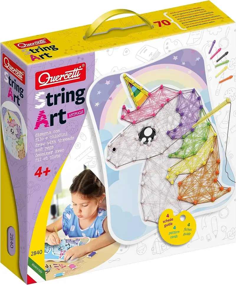 Kit de String Art con Clavos e Hilo para Niños – Quercetti 2840