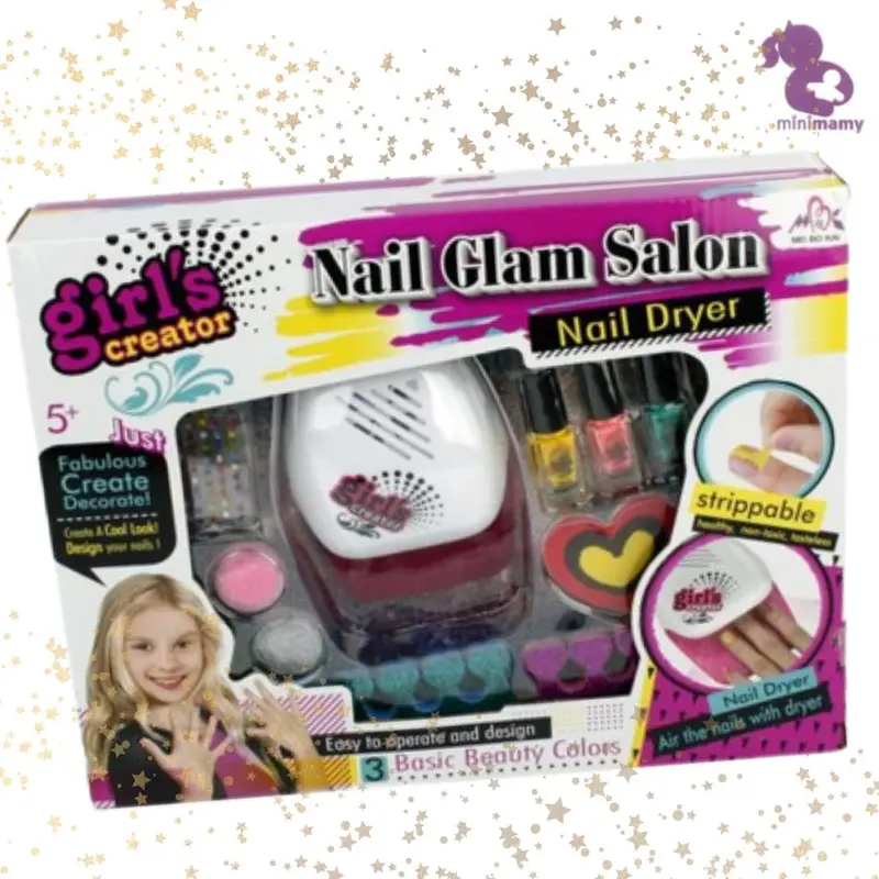 Kit de uñas con secador para niñas