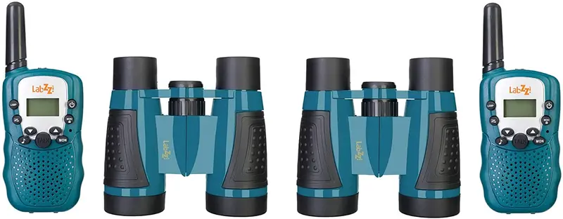 Kit de walkie-talkie y prismáticos Levenhuk Labzz WTT10 AZUL