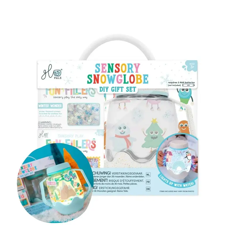 Kit jarra sensorial con luces Bola de nieve Navidad - GloPals