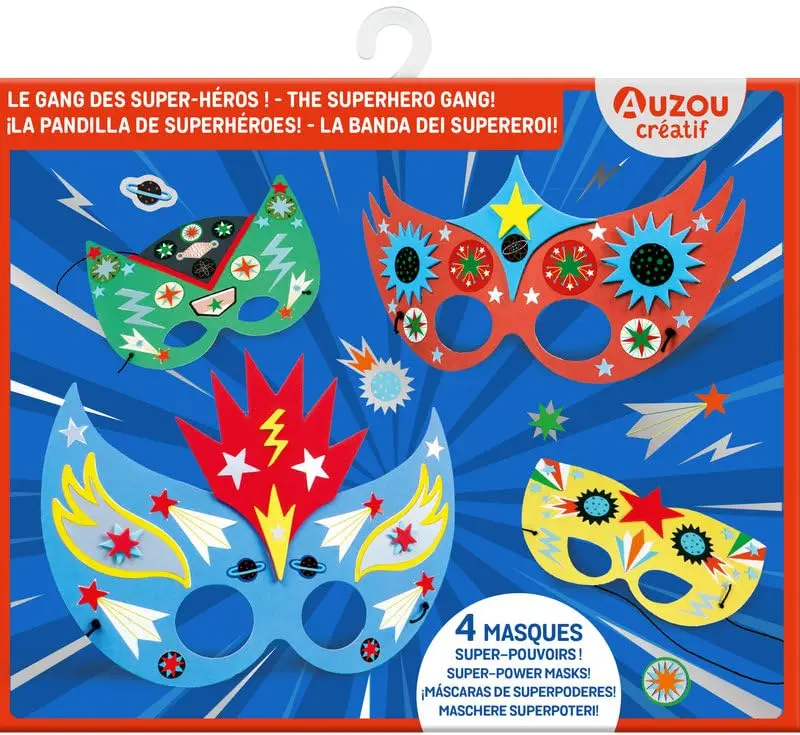 Kit para decorar máscaras "Superhéroes" - Auzou