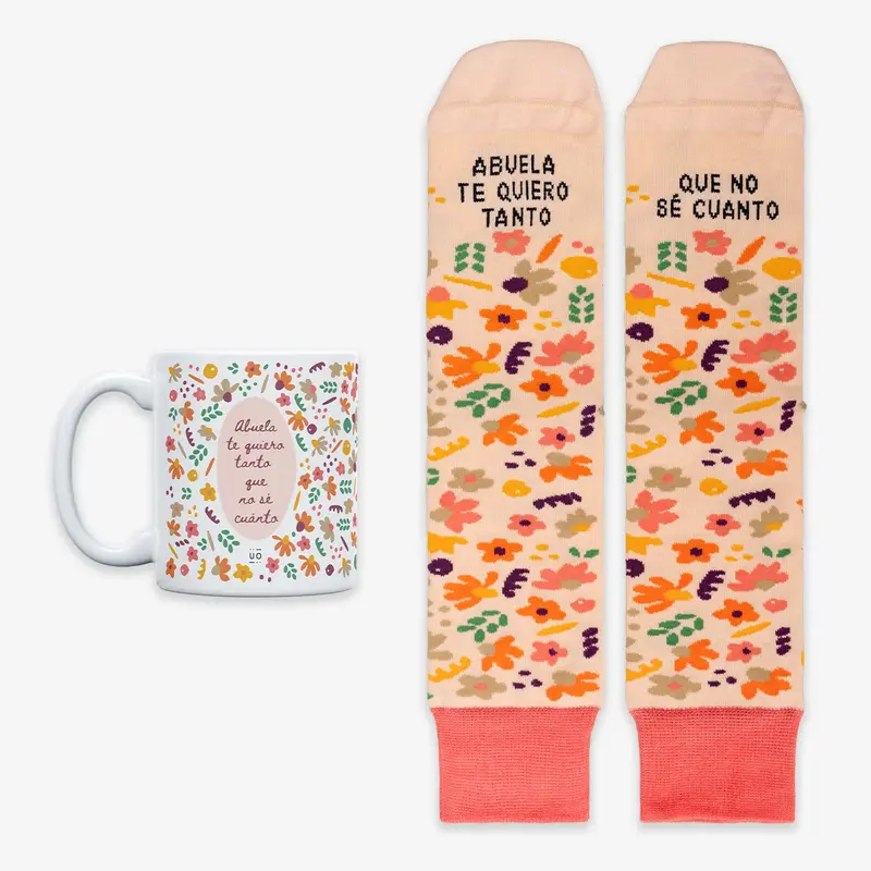 Kit Taza + Calcetines "Abuela, te quiero tanto que no sé cuánto" - UO