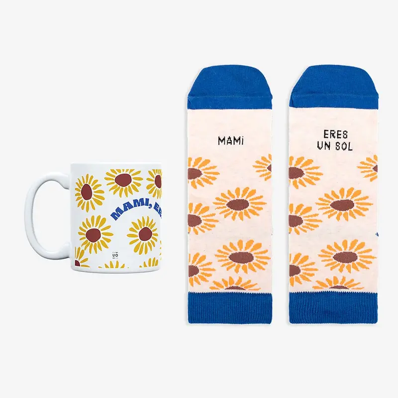 Kit Taza + Calcetines "Mami eres un Sol" - UO