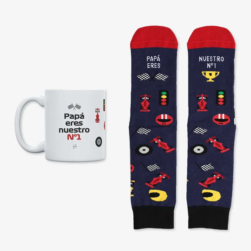 Kit Taza + Calcetines "Papá, eres nuestro Nº 1" - UO