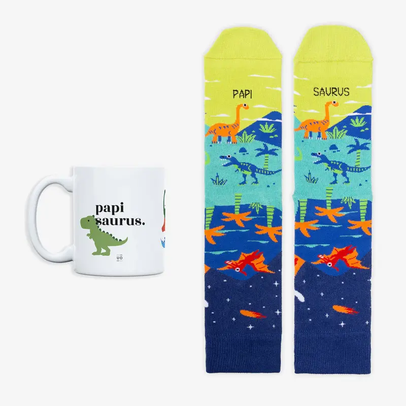 Kit Taza + Calcetines "Papi-saurus" - UO