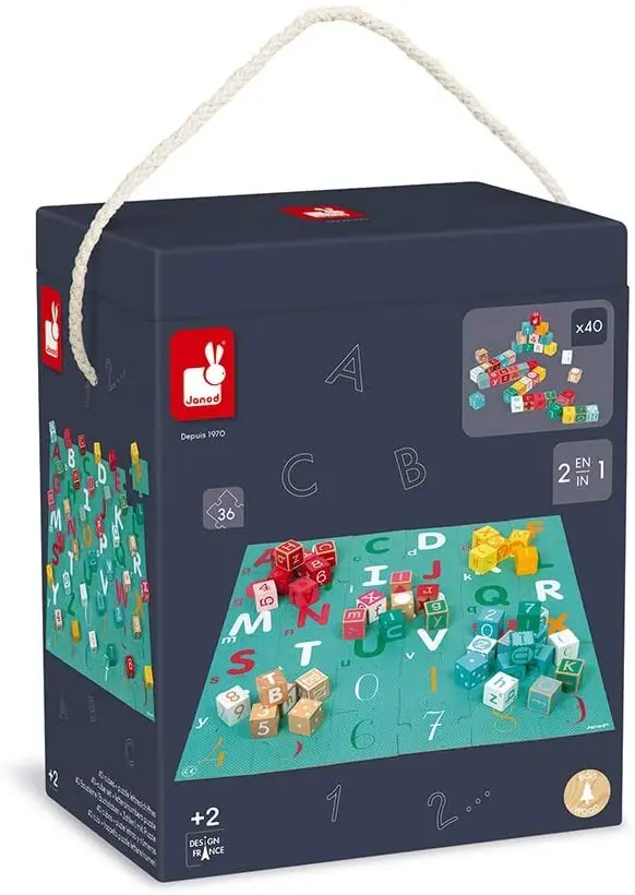 KUBIX SET DE 40 CUBOS + PUZLE - Janod