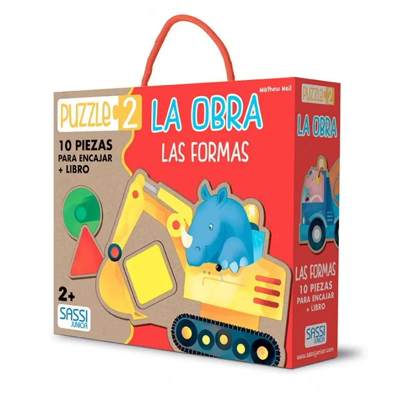 La Obra Las Formas Sassi | Libro con 10 Piezas Encajables +2 Años