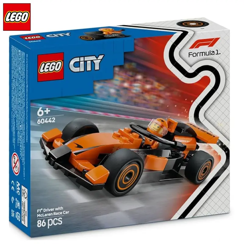 Lego 60442 coche Formula-1 McLaren con piloto City