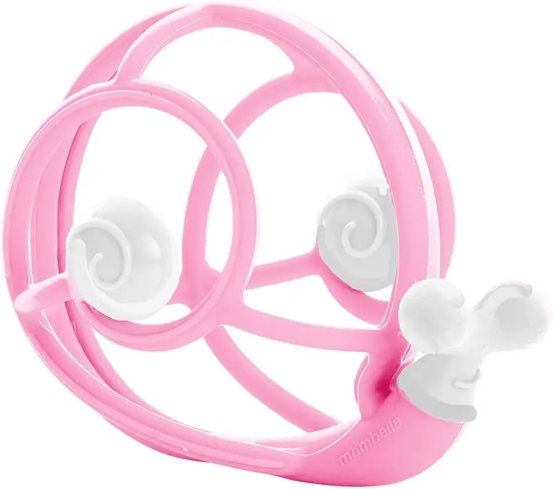Leo el caracol - juguete mordedor y sonajero - rosa - cloud