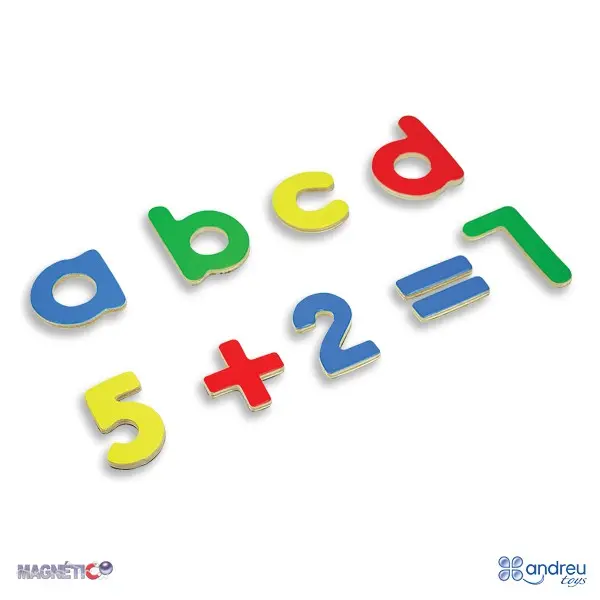 Letras minúsculas y números magnéticos - andreu toys