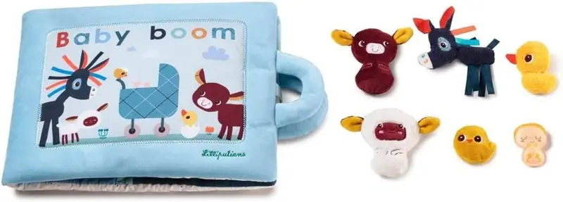Libro Didáctico Baby Boom Lilliputiens | Títeres y Animales | +18 Meses