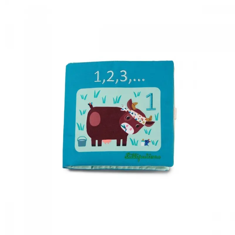 Libro didáctico para bebes, para contar, 1, 2, 3 - lilliputiens 83274