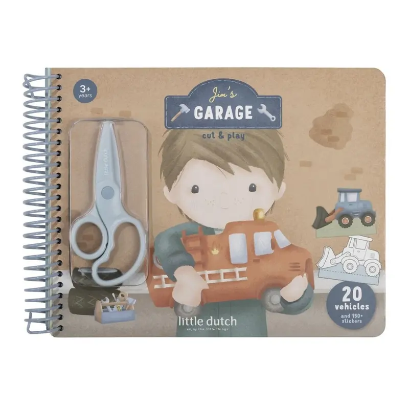 Libro recorta y pinta vehículos - Little Dutch