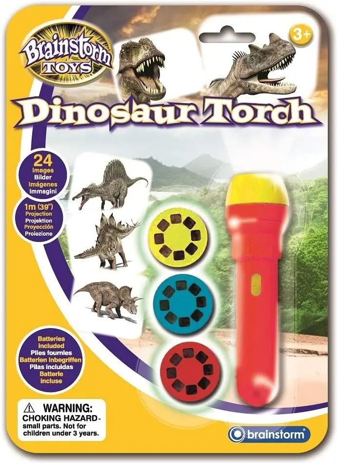 Linterna con proyector de imágenes de dinosaurios - brainstorm toys e2029