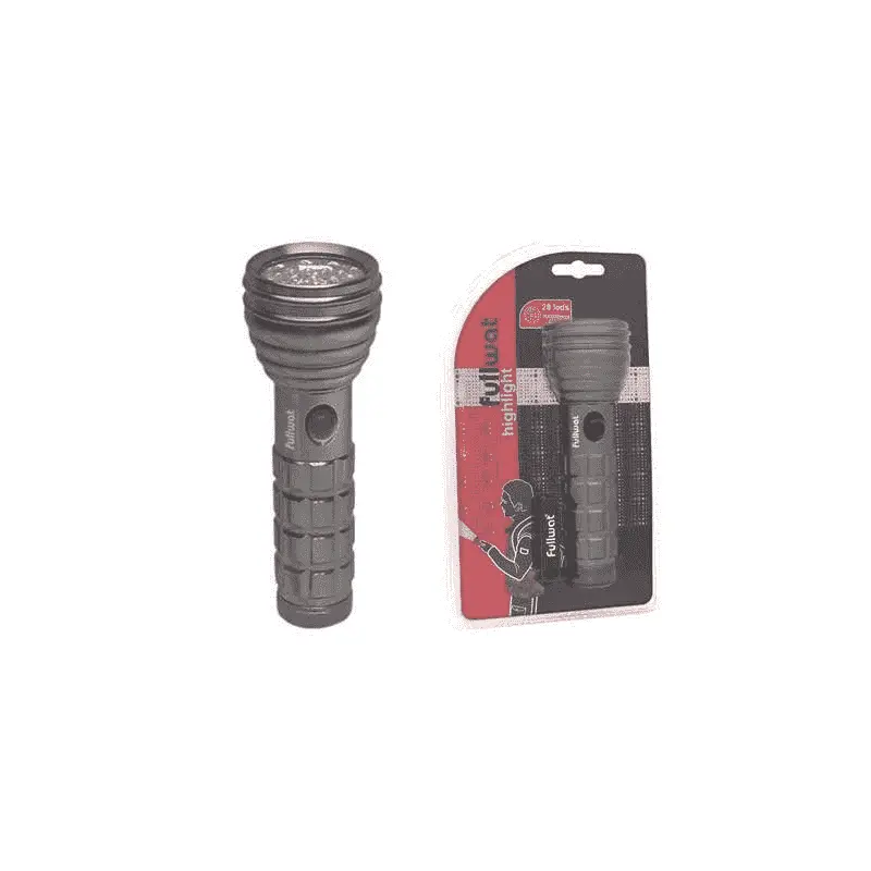 LINTERNA PLATEADA 28 LEDS