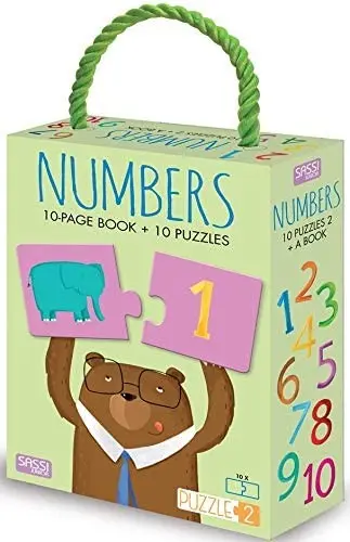 Los Números Sassi – Libro + 10 Puzzles para Aprender a Contar +2 Años