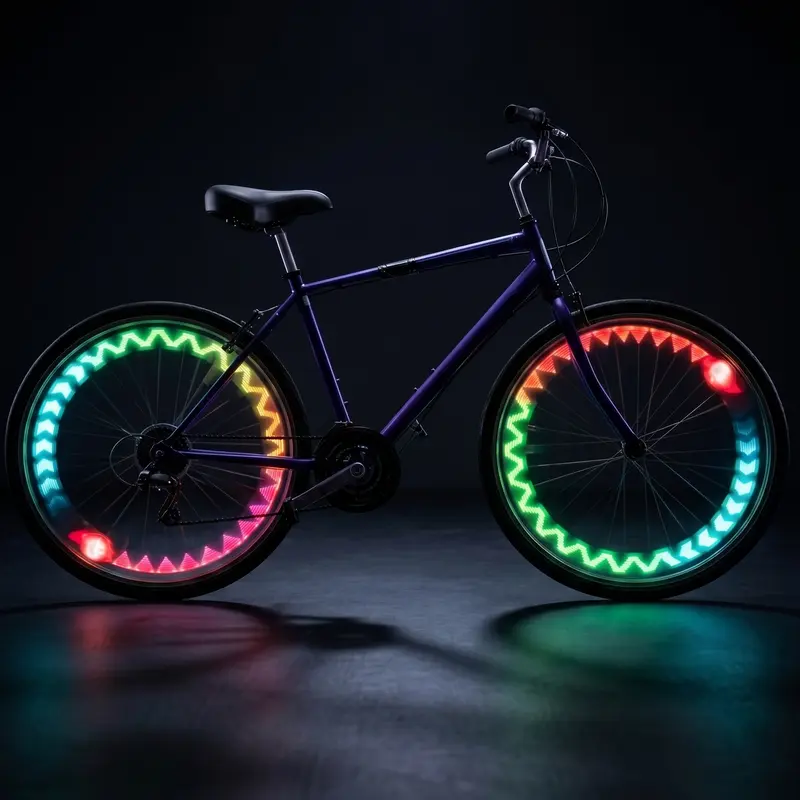 Luz LED con formas para bicicleta