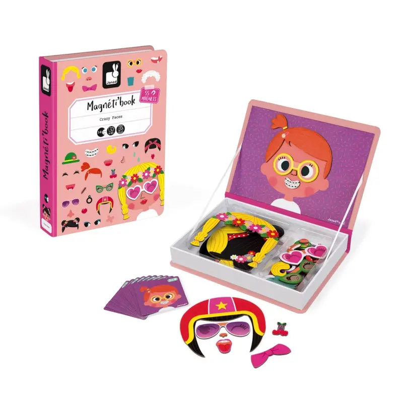 Magnetibook Crazy Faces Chica - Janod