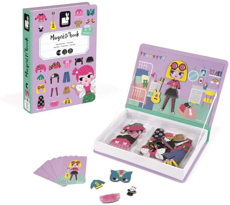 Magneti'book disfraces para niñas | libro magnético janod ju02718