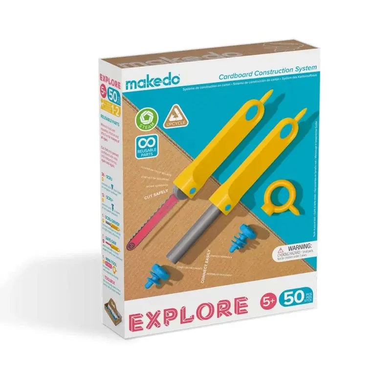 Makedo - Explore Kit 50 pcs - Juego de construcción