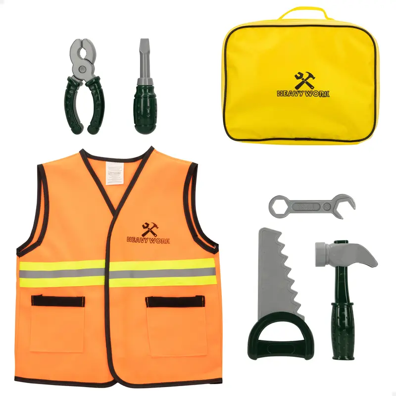 Maletín obrero con chaleco y herramientas 7 pzas My Tools
