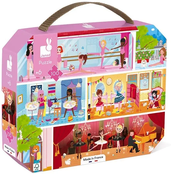 Maletín puzzle academia de baile 100 pzas - janod